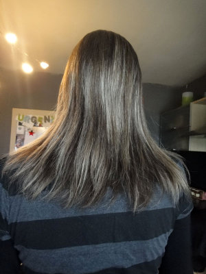 Avant l'extension de cheveux 100% Naturel