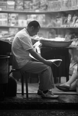 Reading in the rain