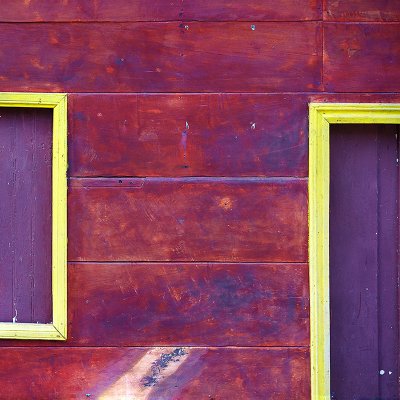 Wooden doors and walls