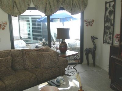 . Living Room & interior atrium in background