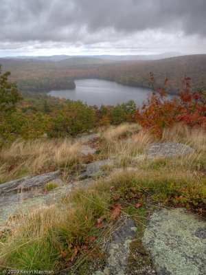 Willard Pond from the top of Bald Mountain
