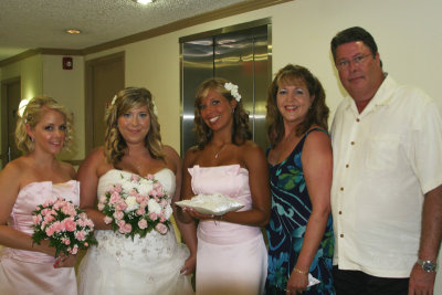 Brides Maid, Bride, Sister and Parents of Bride