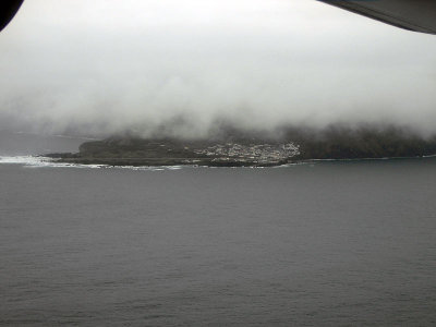 Villa do Corvo from the airplane