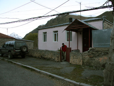 Giorgi outside of our sleeping place.