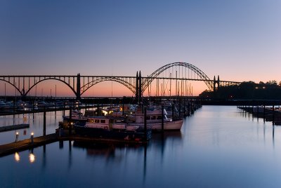 Newport Harbor At Dusk