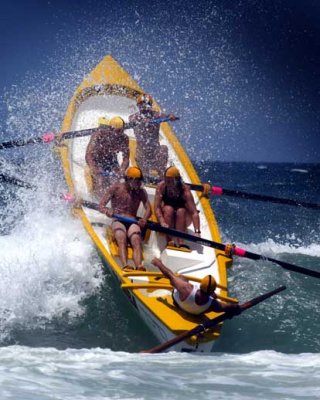 Australian Surfboat Racing. Beaches, Boats,Birds,Blokes and Bruises .