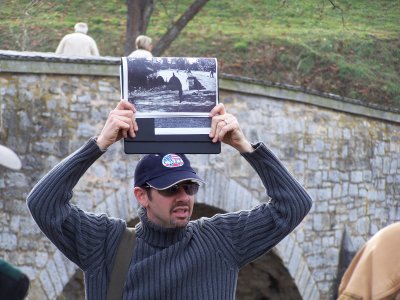 Garry Adelman with Photo of Burnside Bridge