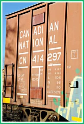 Boxcar markings.