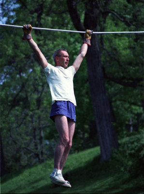 SCS Lynn River Regatta - Claude Rolls on the cable