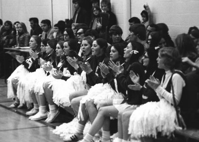 SCS Cheerleaders at Basketball game