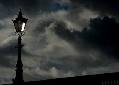 August 28 2010:<br> Lamp, Sky and Clouds