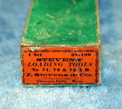End Label of .38 Caliber Reloading Tools Box