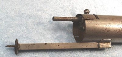 Early Bremer Duplex Powder Measure With Mount Attached