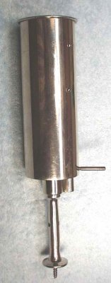 Final Model of O.A. Bremer Duplex Powder Measure - Nickel Plated With Serial Number