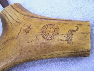 Detail:  Scrimshaw Work on Left Side of Club Head