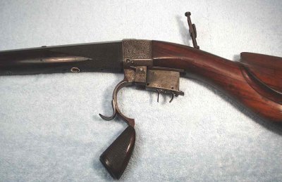 Another View of an Open Action on a Zettler Bros Centerfire Rifle