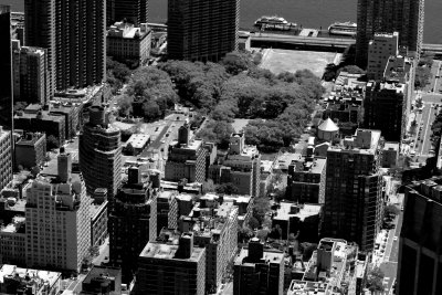 Views from the Empire State Building, E view, St. Gabriel's Park