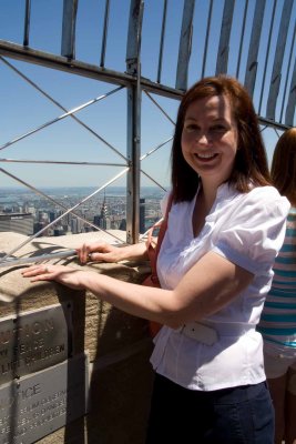 Lori on the Empire State Building