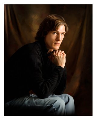 Young Man in Black Sweater