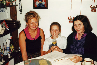 with Dana and Bara, 1988, Prague