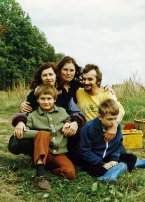 with Jirka's family, Prague, 1988