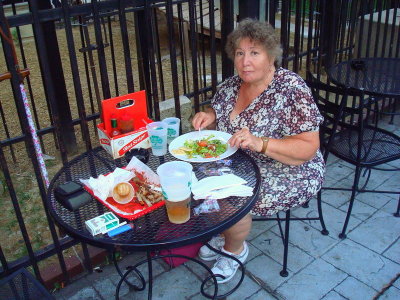 Eating on Beale St.