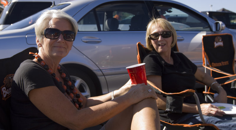 Mary S. and Cathy Brodie soakin up some rays