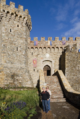 Mary and Shelia at the castle gate