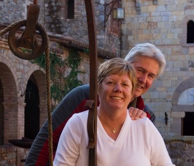Steve and Shelia at the wishing well