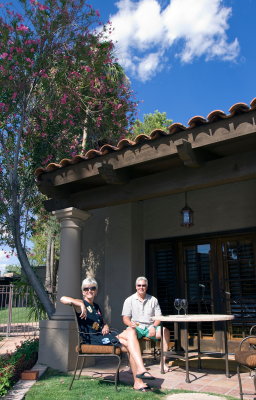 Patio at The Hermossa Inn, Paradise Valley, AZ