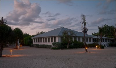 Island Inn at dusk