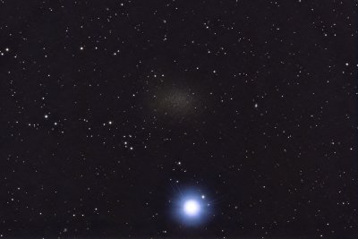 Dwarf galaxy Leo 1 and Regulus
