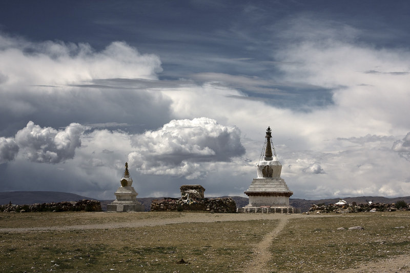 Stupas at Lakeside of Namtso