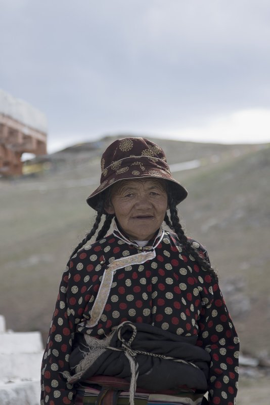 Pilgrim near the lake of Namtso