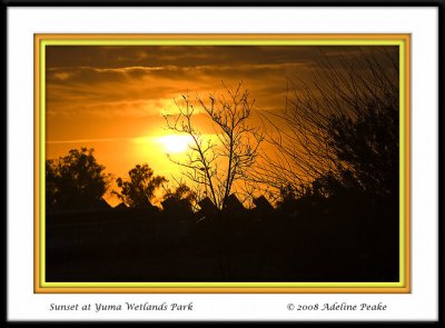 Sunset, West Wetlands Park, Yuma,AZ