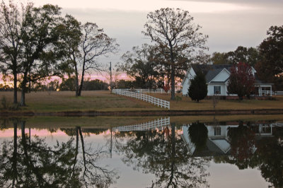 House and pond