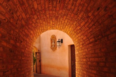 Brick hallway