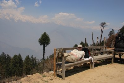 When the sun beats down and I lie on the bench...