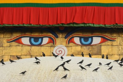 Buddha's eyes, Boudhanath