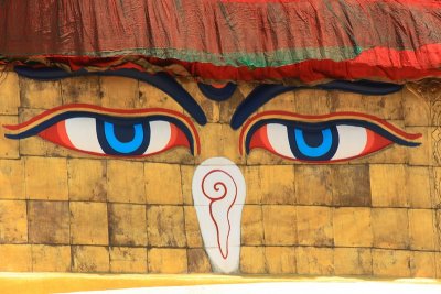 Buddha's eyes, Boudhanath