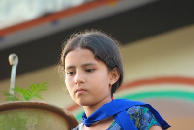 Girl on a balcony