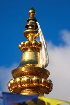 Golden top of the gompa