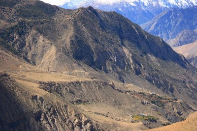 Panda Khola gorge and the village of Lupra