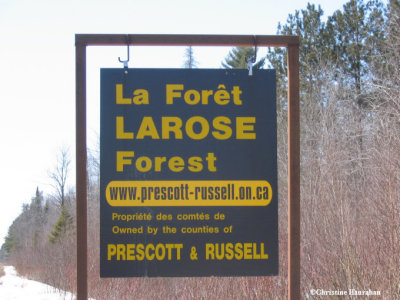 Larose forest sign