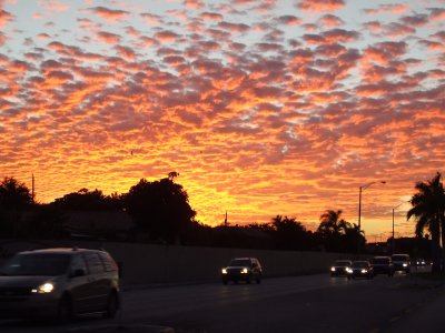 Sunset on North Kendall Drive