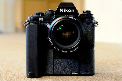 Nikon F3 with MD-4 and 50mm/f1.2
