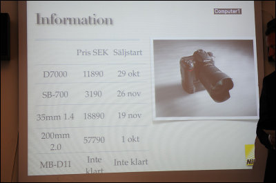 Nikon D7000 etc prices and sales start