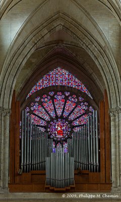 La rosace occidentale et l'orgue