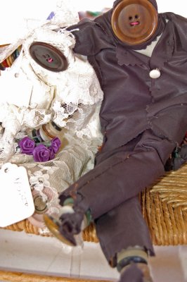 Button doll wedding couple
