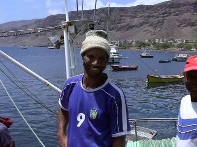 The Skipper at the boat to Raso